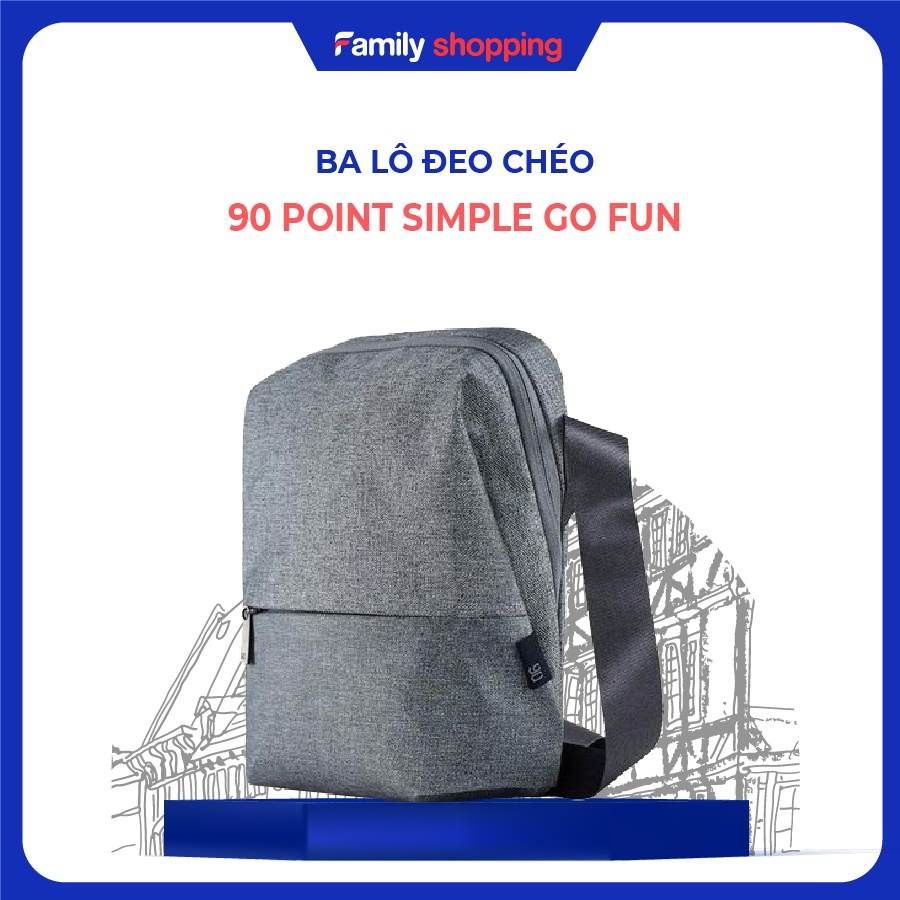 Balo XIAOMI đeo chéo 90 point simple go fun