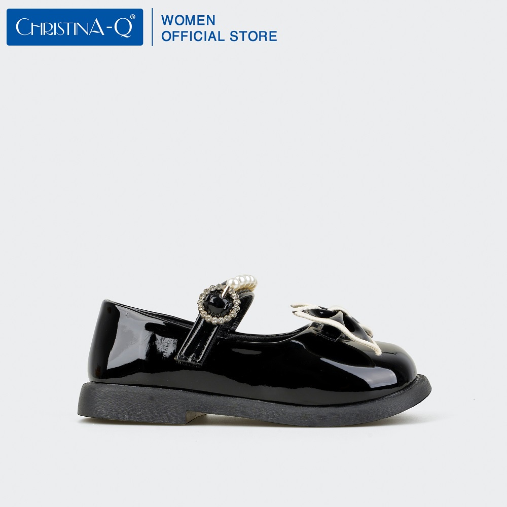 Giày Búp Bê Bé Gái Quai Ngang Đính Ngọc ChristinA-Q GTE335