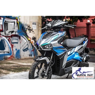 Tem trùm airblade bạc xanh slider,team decal ab 2020