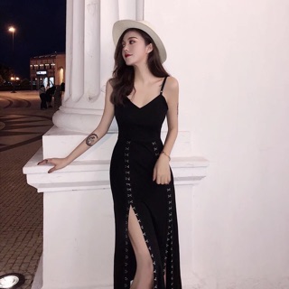 Váy maxi body xẻ đùi