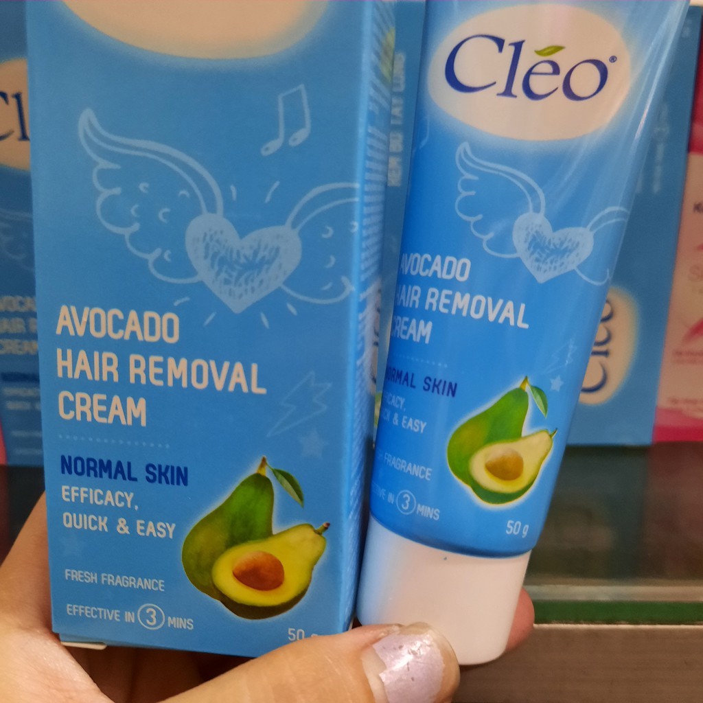 Kem Tẩy Lông Cho Da Thường, Da ngạy cảm Cleo Avocado Hair Removal Cream Normal Skin 50g