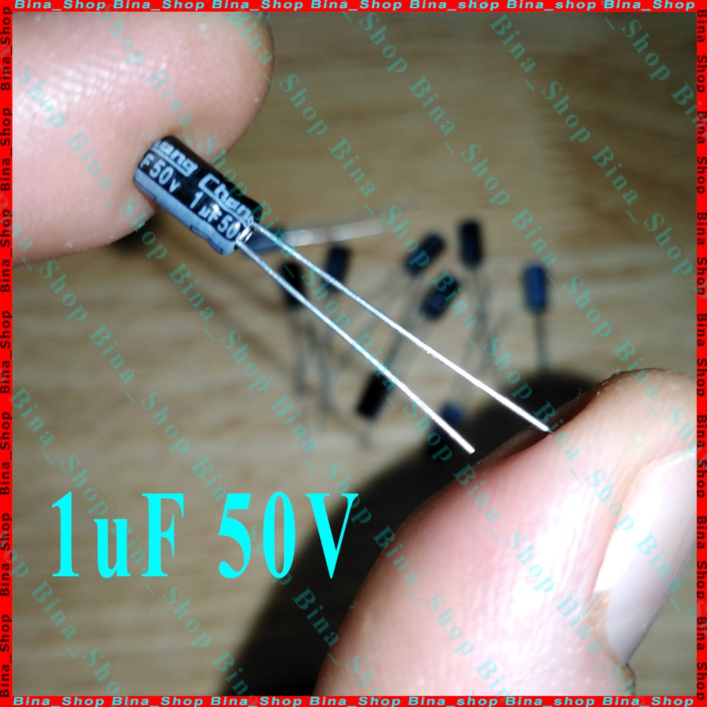 [10 con] Tụ điện 1uF/50V 2uF/50V 10uF/50V tụ hóa phân cực 50V