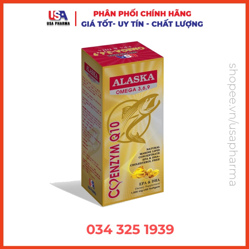 Viên uống dầu cá ALASKA OMEGA 369 - Giúp mắt sáng khoẻ, Giảm nguy cơ sơ vữa mạch máu - Hộp 100 viên