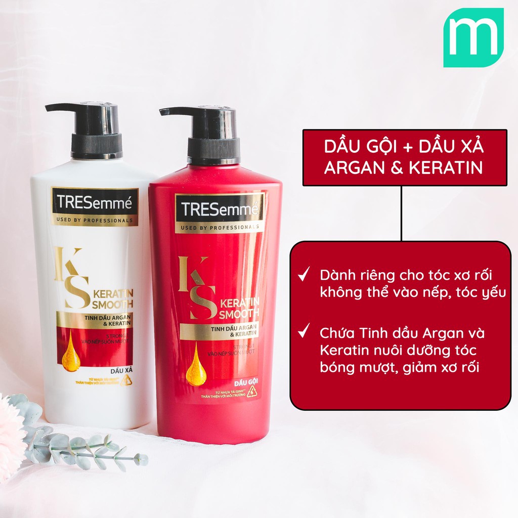 Dầu Gội - Xả Tresemme Tinh Dầu Argan & Keratin