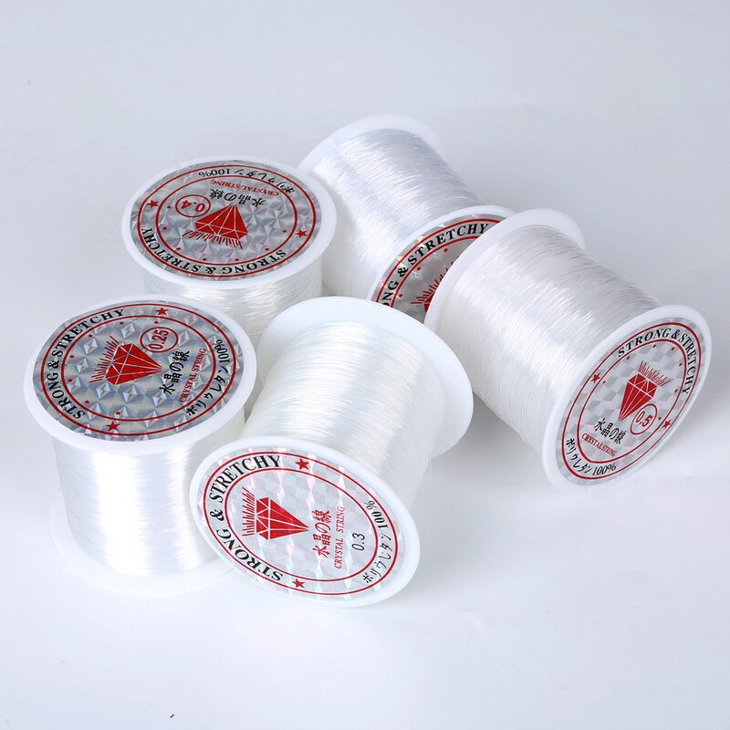 Cuộn dây nylon câu cá trong suốt không co giãn dùng xâu chuỗi hạt làm trang sức 0.2/0.25/0.3/0.35/0.4/0.45/0.5/0.6mm