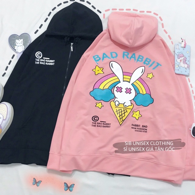 [ẢNH THẬT] HOODIE ZIP BAD RABBIT | BigBuy360 - bigbuy360.vn