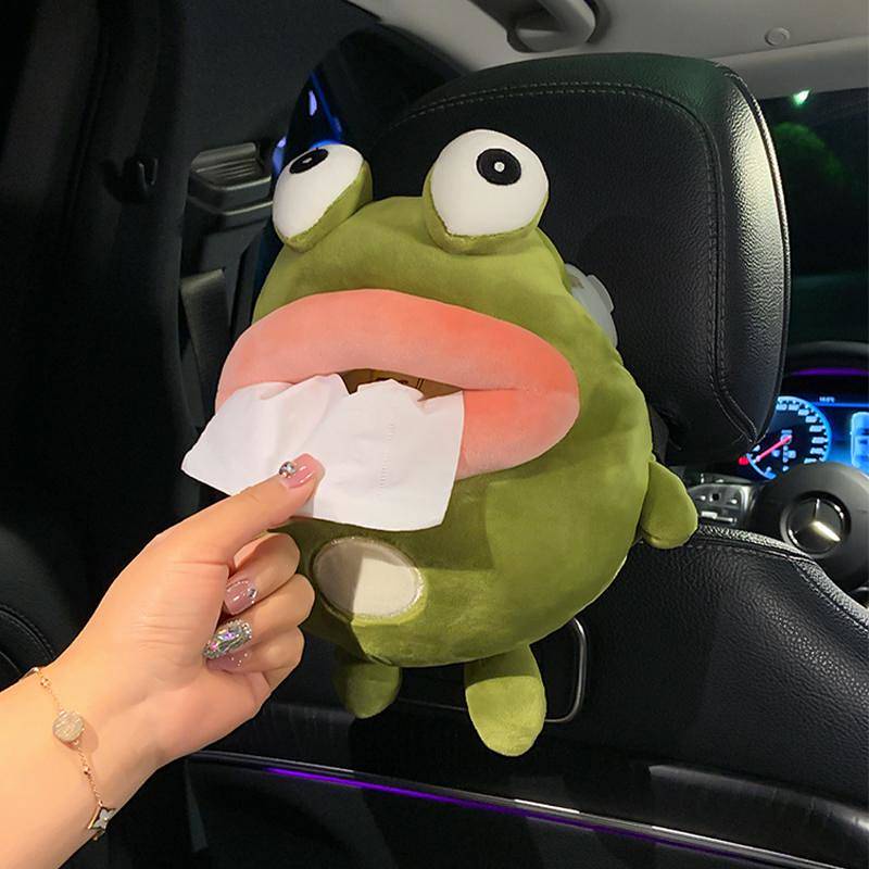 Car Tissue Box Creative Cartoon Doll Paper Extraction Hanging Bag Armrest Box Sun Visor Hanging Car Sanitary Tissue Bag t0WA