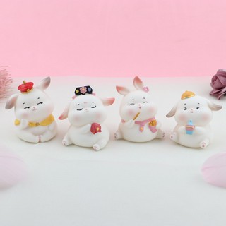 Mô hình thỏ bunny chảnh chọe đáng yêu để bàn trang trí