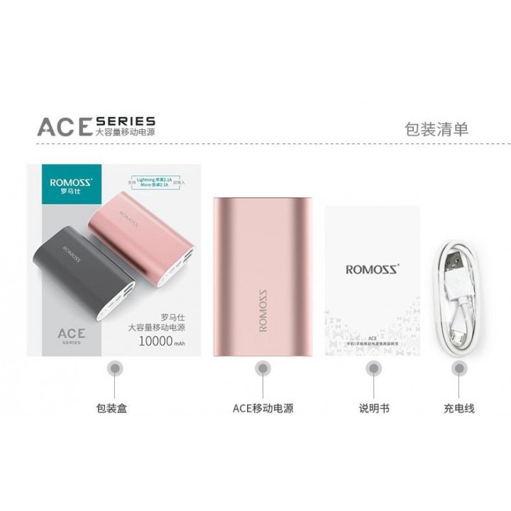 Pin Sạc dự phòng Romoss ACE 10.000 mAh