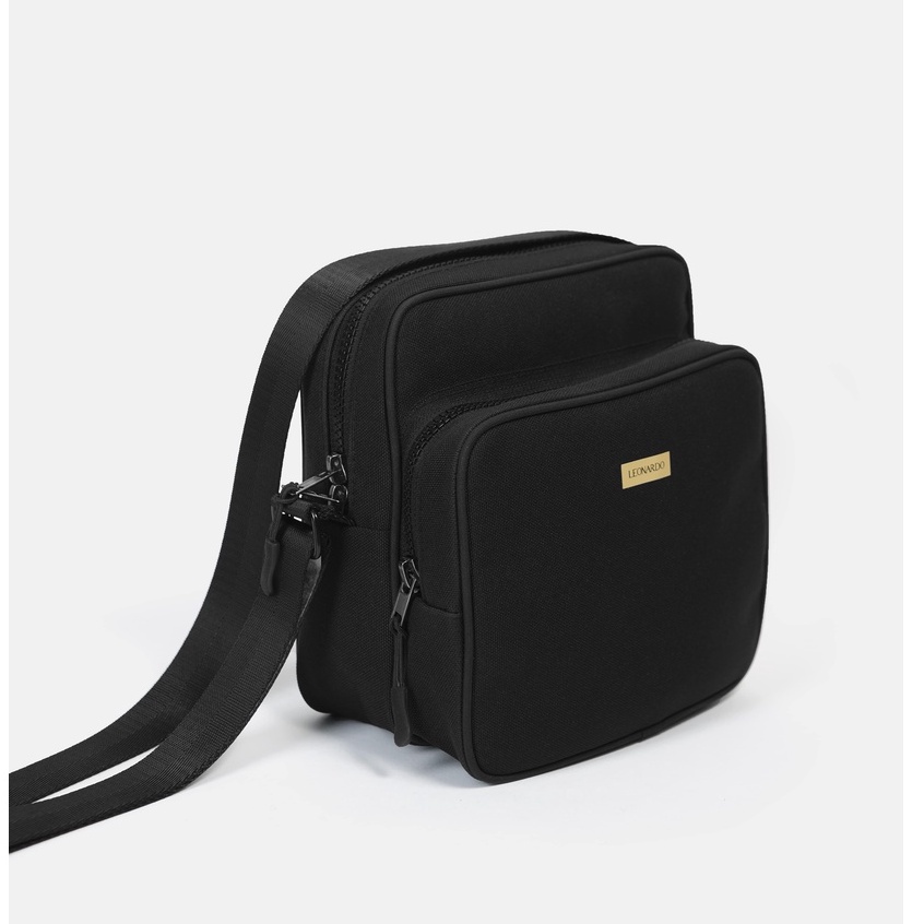Túi Đeo Chéo Dáng Hộp Nam Nữ Leonardo - Box Alex Bag - Vải Polyeste 900 Trượt Nước