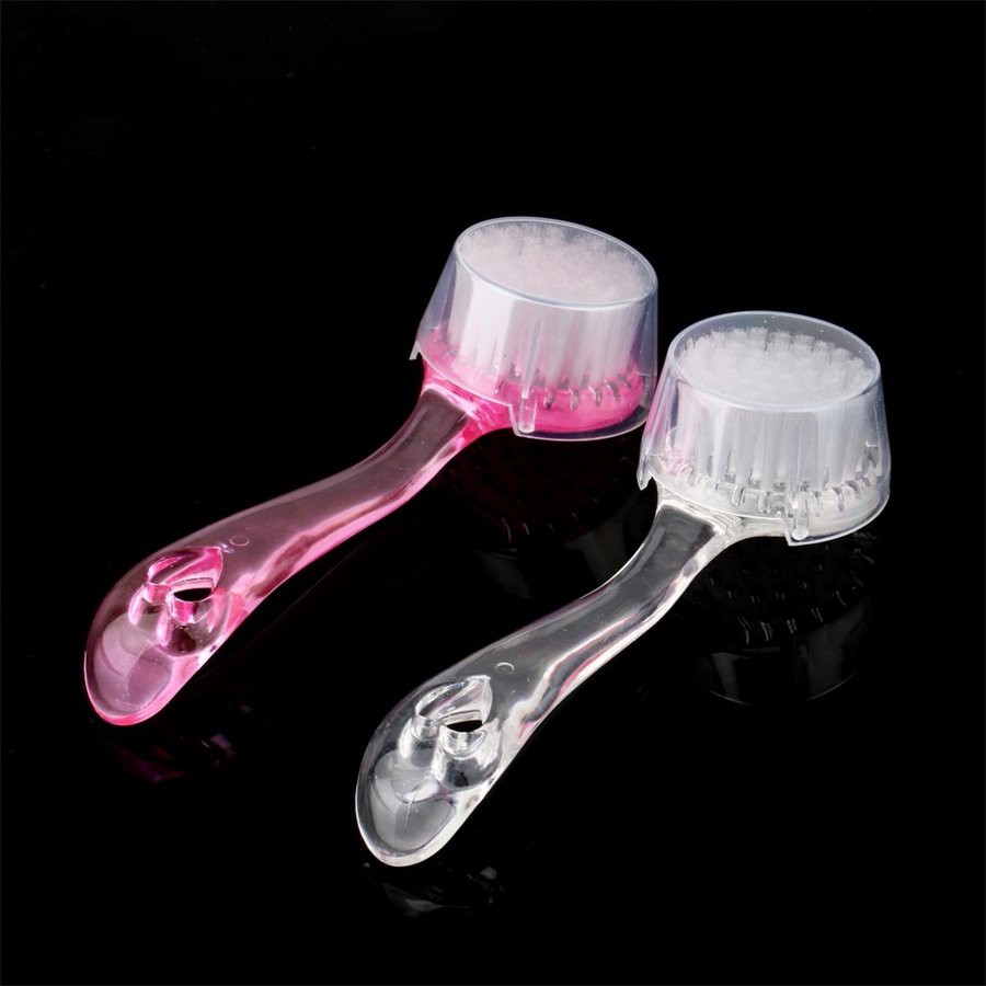 Bàn chải rửa mặt tẩy tế bào chết bằng nhựa mềm có tay cầm