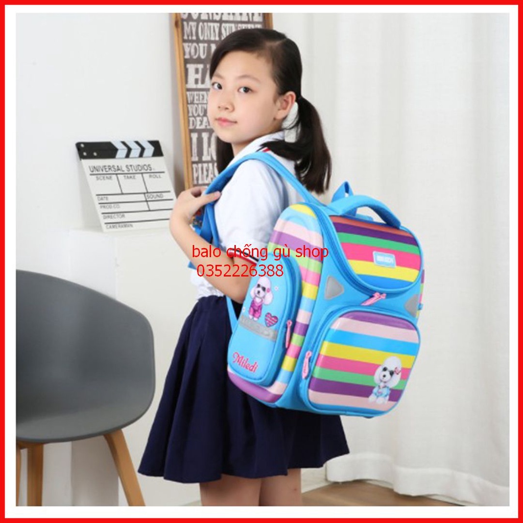 Balo cho bé trai - gái tiểu học, ba lô học sinh nam nữ đi học cấp 1 chống gù, siêu nhẹ.