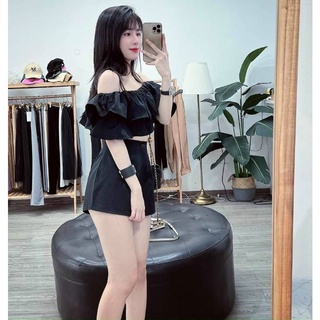 Áo bẹt vai BÈO "pu ca" croptop