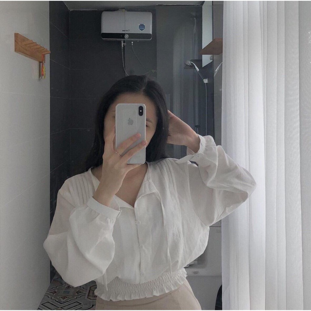 ÁO KIỂU TRẮNG TAY DÀI🍉🍉