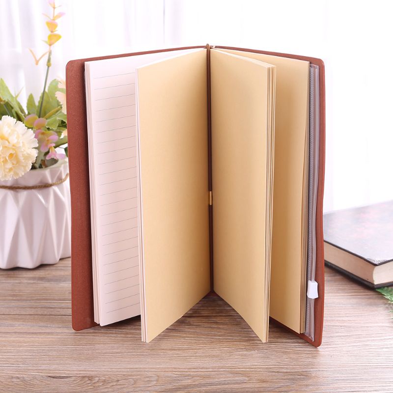 Sổ Ghi Chép Nhật Ký Da Giả Chạm Khắc Cổ Điển