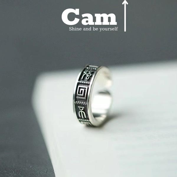 Nhẫn Nam Nữ Khắc Kí Tự La Mã Cổ Latin Ring Thời Trang Nam Nữ Unisex Chất Liệu Titan Đẹp Đơn Giản Không Gỉ Camcamvintage