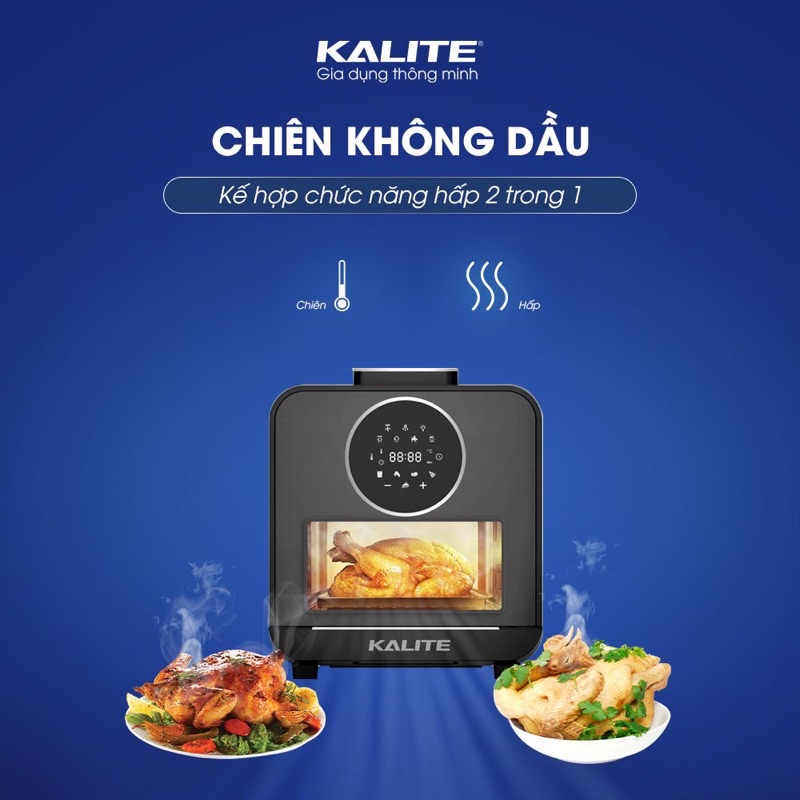 Nồi chiên không dầu hơi nước Kalite Steam X, Steam Pro, Steam Star - dung tích 15L ( Hàng chính hãng)