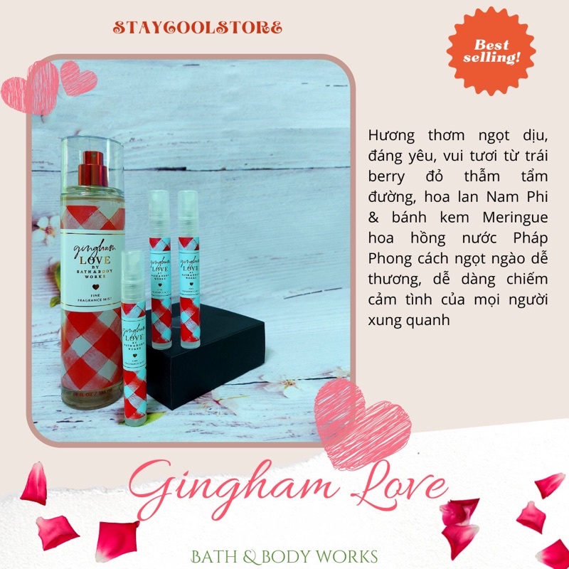 Xịt thơm toàn thân body mist Bath & Body Works mẫu nhỏ gọn