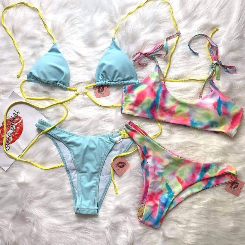 Bikini 2 Mảnh Phối Khoen Dây Buộc Eo Sexy Tôn Eo | BigBuy360 - bigbuy360.vn