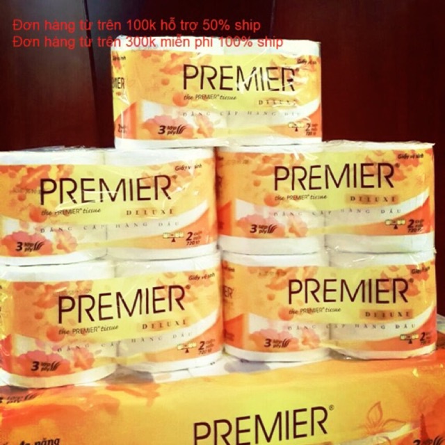 10 cuộn giấy vệ sinh PREMIER Deluxe 3 lớp