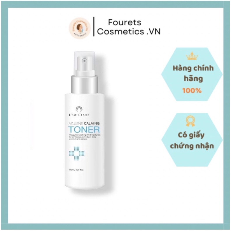 [Có chứng nhận ] Toner làm dịu chiết xuất hoa cúc La Mã – Azulene Calming Toner- L'eau Claire VN