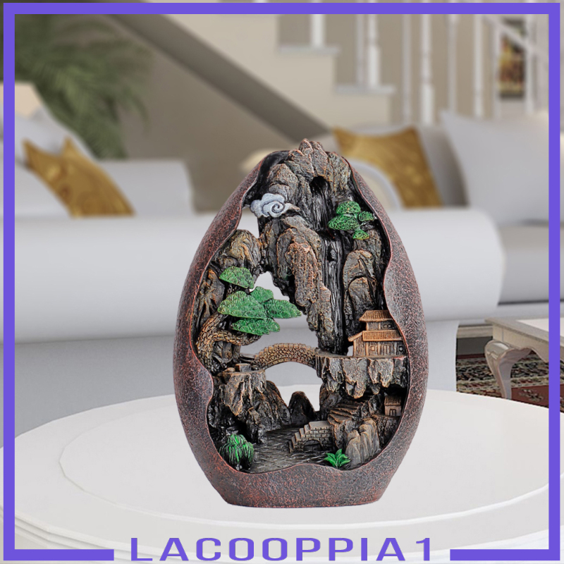 [LACOOPPIA1]Resin Backflow Incense Burner Holder Smoke Waterfall Aromatherapy Gift