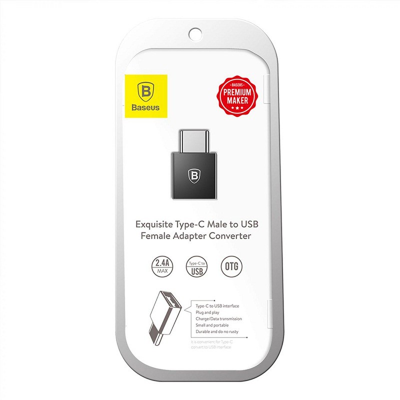 Cổng Chuyển/Hub Chuyển Đổi USB Type-C Sang USB Type-A 2.0 Baseus | BigBuy360 - bigbuy360.vn