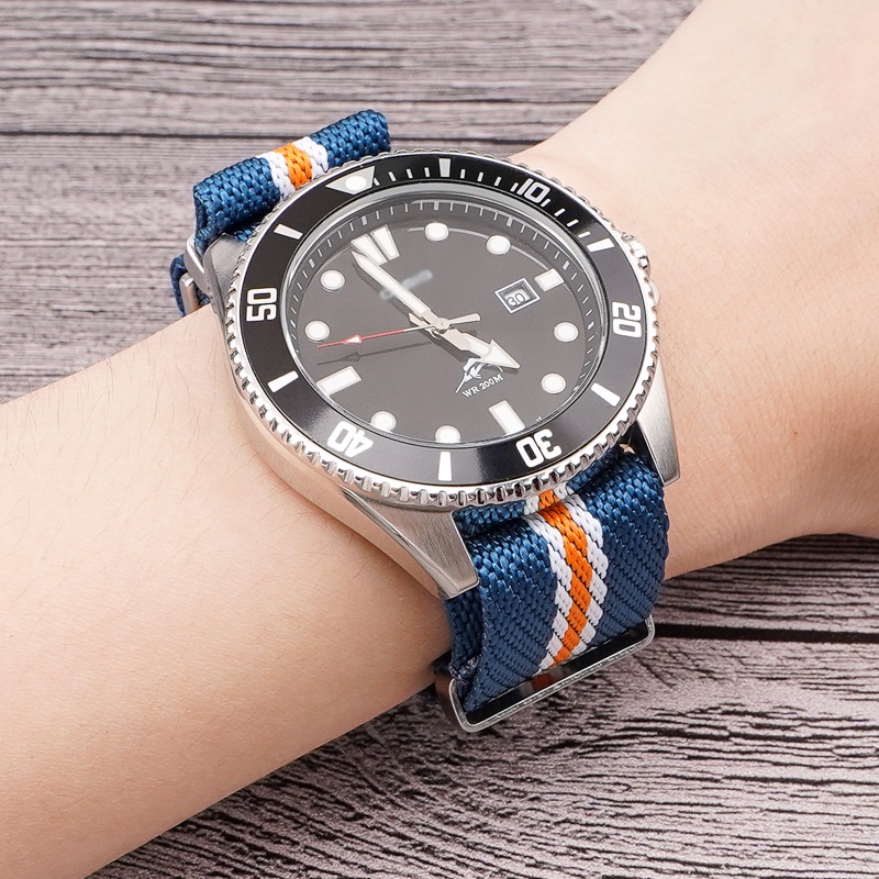 Dây Đeo Đồng Hồ Bằng Nylon Mềm 18mm 20mm 22mm 24mm Cho Nam Nữ