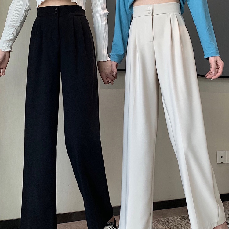 Quần ống rộng SUXI màu sắc đơn giản dễ phối đồ cho nữ