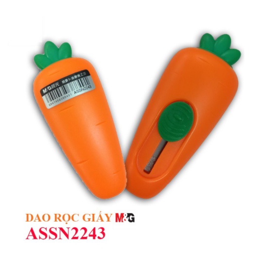 Dao Rọc Giấy Mini Lưỡi Ngắn Và Lưỡi Dài 9mm Hình Củ Cà Rốt M&amp;G