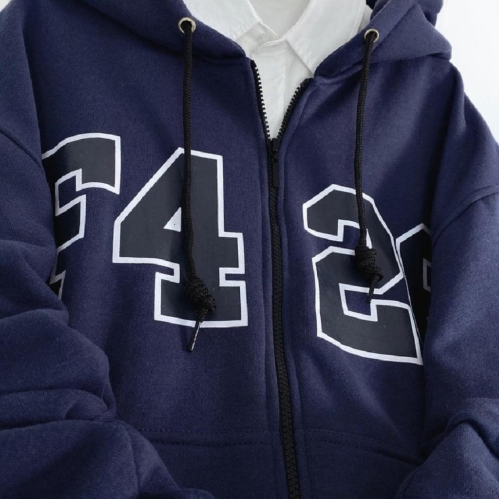 Áo khoác áo hoodies zip F426 chất nỉ ngoại khoá kéo ullzang Unisex - Gin Store