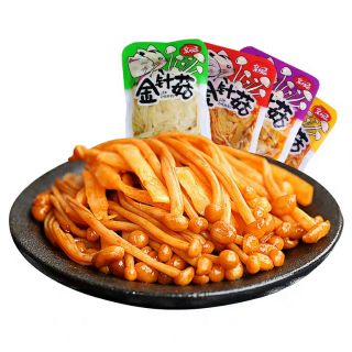 [ Hàng Có Sẵn] Nấm Kim Châm Ngâm Thơm Cay Vừa Phải Mua 10 Tặng 5🍄