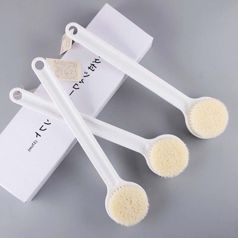 Cây bàn chải cọ lưng chà lưng Nhật Bản cao cấp Muji có hộp giúp masage tẩy da chết chất liệu lông mềm