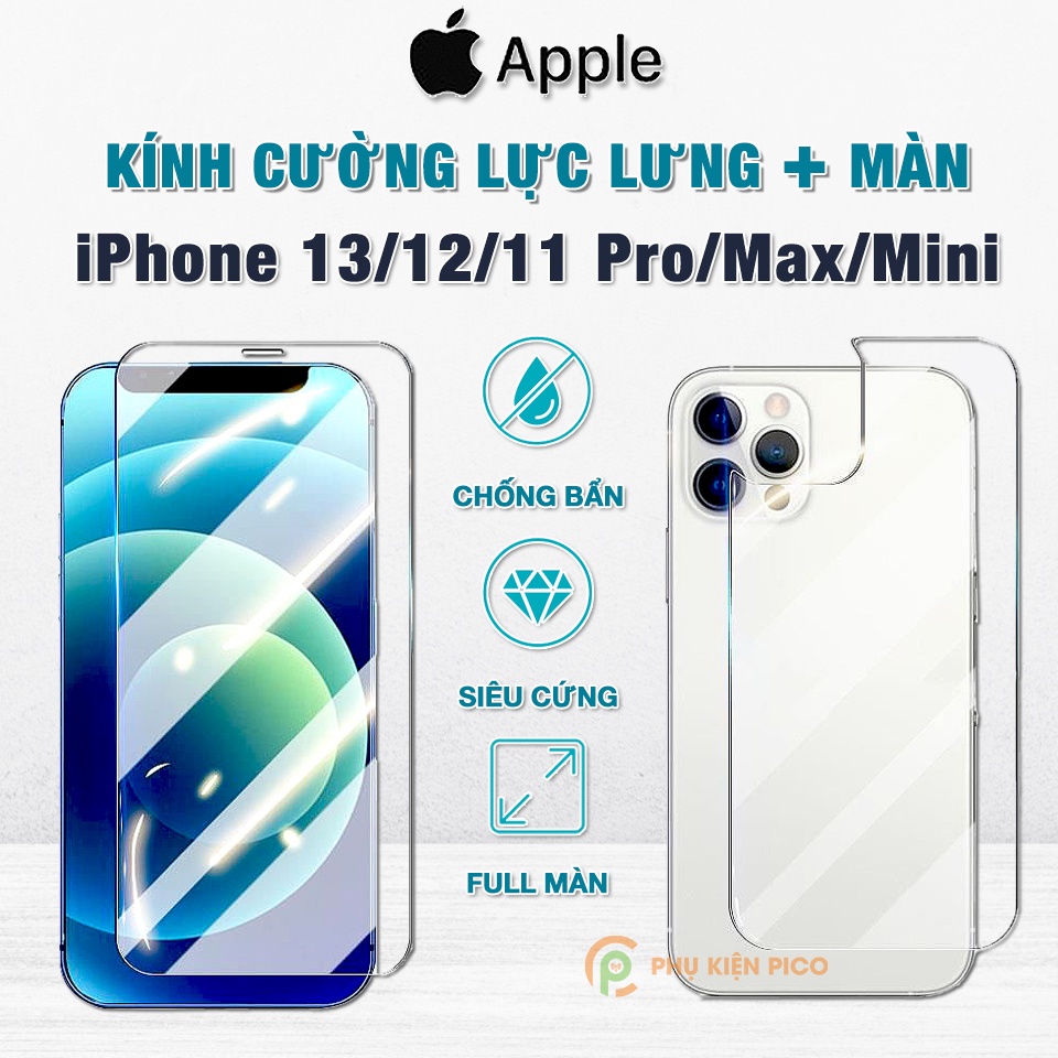 Kính cường lực lưng Iphone 12 / Iphone 13 Pro Max độ cứng 9H trong suốt - Dán lưng Iphone 12 Series / Iphone 13 Series