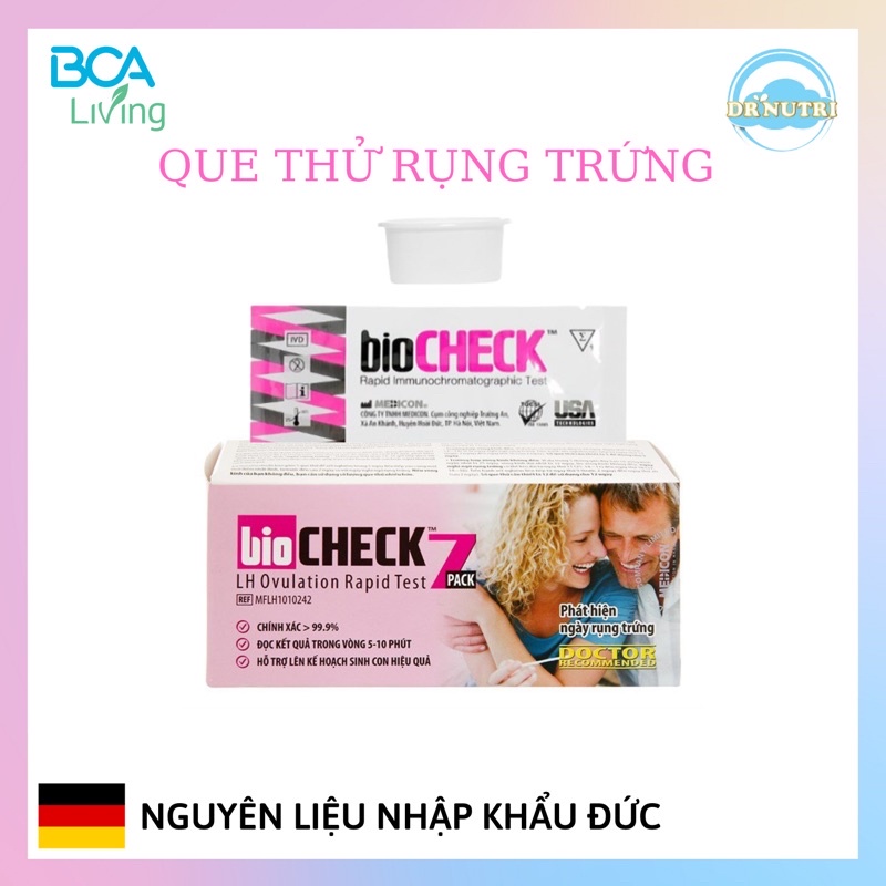 Test thử rụng trứng Biocheck Chính xác an toàn 7 que thử