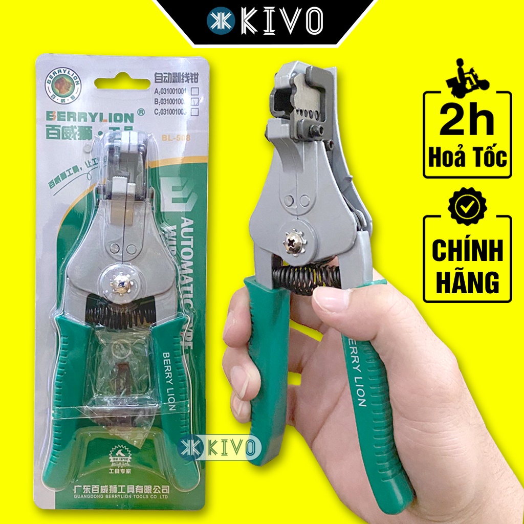 Kìm Tuốt Dây Điện Đa Năng Berrylion Chính Hãng Loại Tốt - Kềm Kiềm Tuốt Dây 5 Size - Kivo