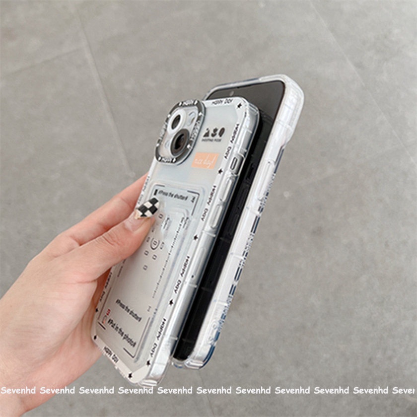 Ốp Điện Thoại Mềm Trong Suốt Có Ngăn Đựng Thẻ Cho iPhone 14 13 12 11 Pro Max X XR Xs Max 8 7 6 6s Plus SE 2020