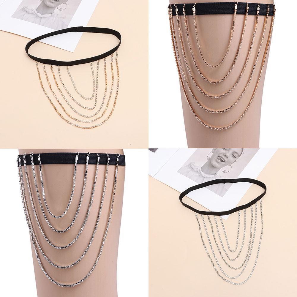 WONDER Dây Xích Đeo Chân Nhiều Lớp Co Giãn Gợi Cảm Cho Nữ