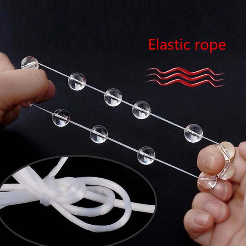 Cuộn 50M Dây Co Giãn 0.8mm Nhiều Màu Sắc Dùng Làm Trang Sức Tiện Dụng