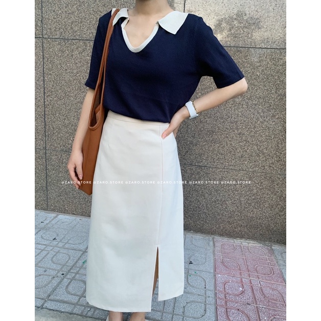 Chân váy xẻ 3 màu korea [ Hình thật] | BigBuy360 - bigbuy360.vn