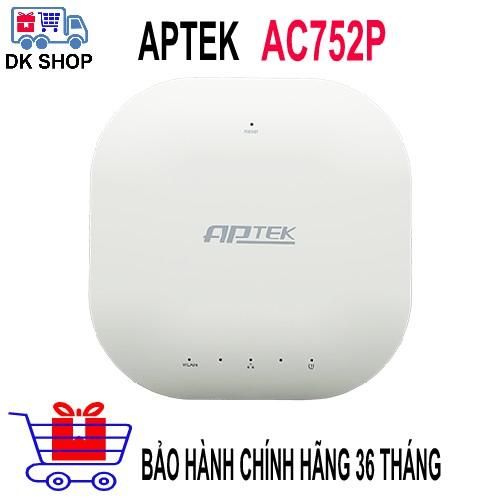 Bộ Phát Wi-fi Không Dây Ốp Trần APTEK AC752P Băng Tần Kép  - Cấp Nguồn Qua Cáp POE - Chính Hãng - Bảo Hành 36 Tháng.