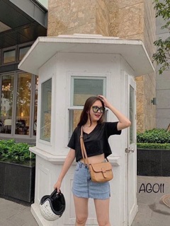Áo crotop cổ tim
