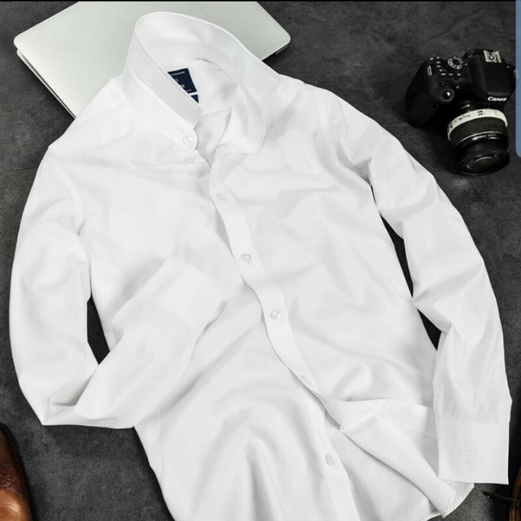 Áo sơ mi nam dài tay, sơ mi trắng nam công sở lụa đẹp hàn quốc cao cấp form rộng. | BigBuy360 - bigbuy360.vn