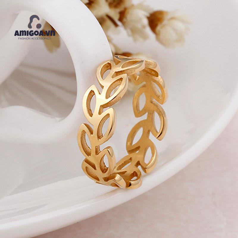 【amigoa.vn】Bộ Khuyên Tai Kẹp Vành Tai Không Cần Xỏ Lỗ Nhiều Lớp Hình Lá Rỗng Nhiều Lớp