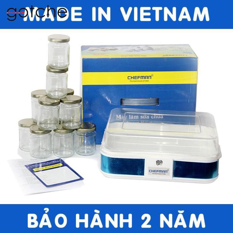 Máy Làm Sữa Chua Chefman công nghệ Mỹ 12 Cốc Thủy Tinh