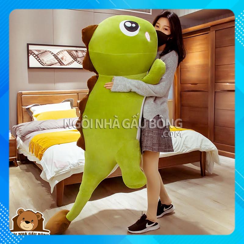 Gấu Bông Khủng Long Đuôi Tim, Khủng Long Xanh Bạo Chúa Siêu To Khổng Lồ