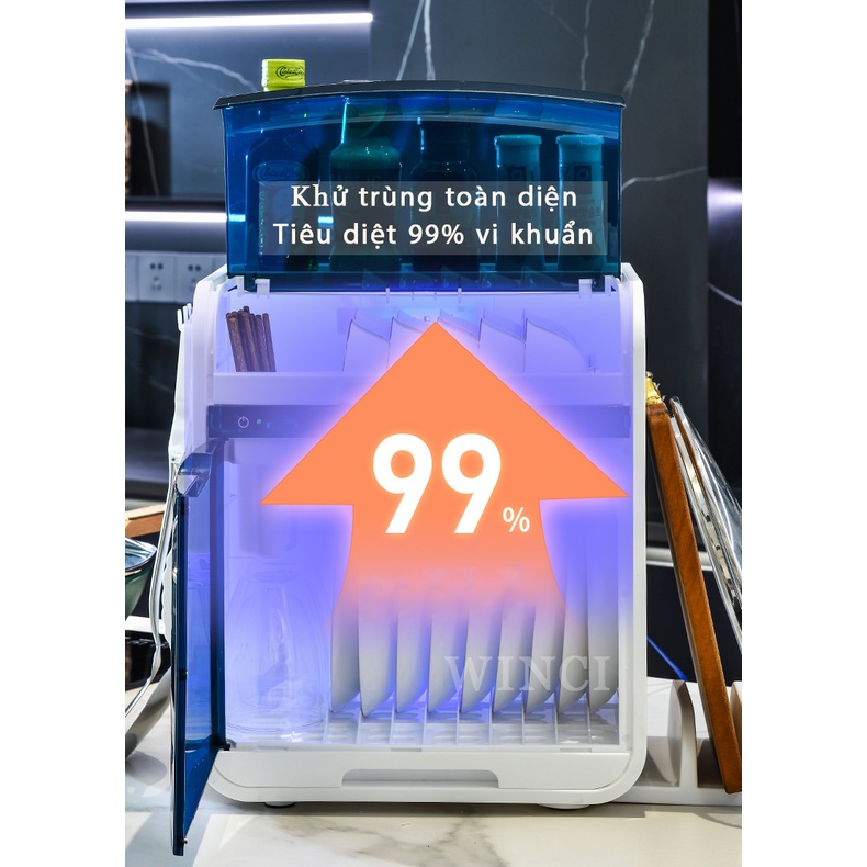 Máy Khử Trùng bát đĩa bằng tia UV Chính hãng Winci,Win-K8, Bảo hành 12 tháng.