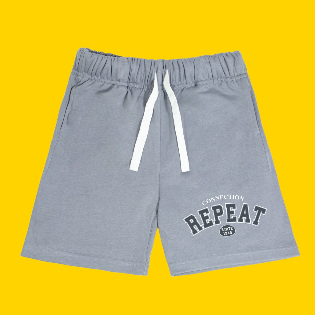 Quần short Repeat 1948 nỉ da cá Yggenz shop , quần short unisex nam nữ chất liệu cotton