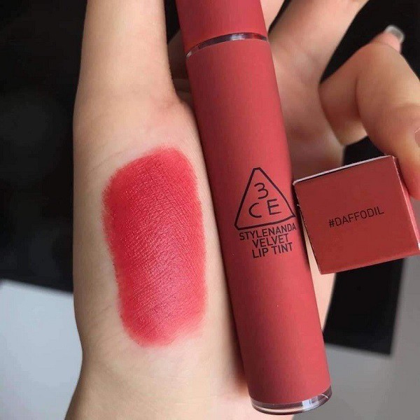 (CAM KẾT CHUẨN AUTH, TEM HIDDEN TAG) Son 3CE Velvet Lip Tint Màu Daffodil – Đỏ Đất