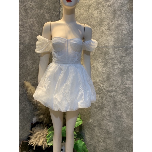 D3 Đầm ren phối cup dáng xoè công chúa siêu sang